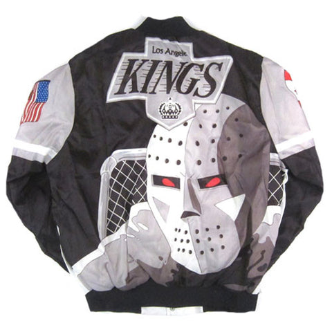 Vtg 80s LOS ANGELES KINGS NHL Back Patch Chalk Line Varsity Jacket