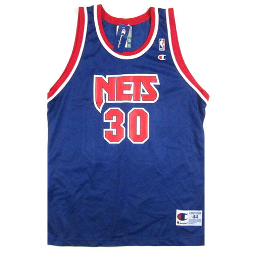NWT VTG Champion Jersey New Nets #30 NBA - Vintage 90s Size 40 Signed  Kitties