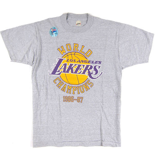 Vintage T-shirt LA LAKERS 80s Distressed Top Pullover Shirt 