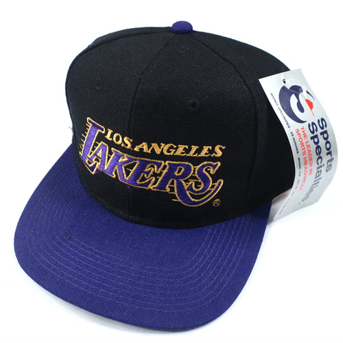 Vintage Sports Specialties Los Angeles Lakers Script SnapBack Hat Cap