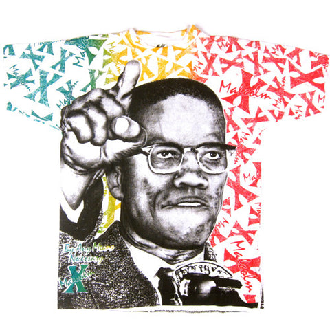 Vintage Malcolm X All Over Print T-shirt – For All To Envy