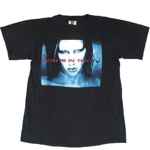 Vintage Marilyn Manson God is in the TV T-shirt 1998 90s – For All