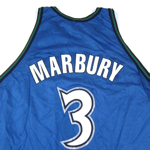 90's Stephon Marbury Minnesota Timberwolves Champion Reversible NBA Jersey  Size 48 – Rare VNTG