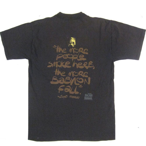 Vintage Bob Marley Smoke Herb T-Shirt 1995 Reggae The Wailers 