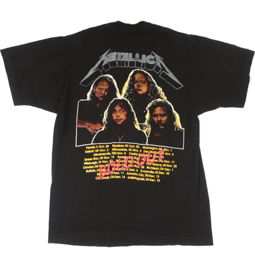 Vintage Metallica 1991 T-Shirt Tour Rock Metal Pushead – For All
