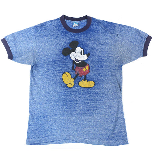 Vintage Mickey Mouse Ringer T shirt Walt Disney World T shirt 80s Disneyland For All To Envy