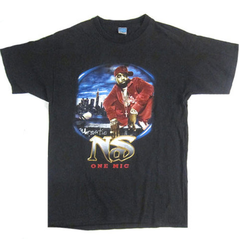 Vintage NAS One Mic Stillmatic T-Shirt Hip Hop Rap