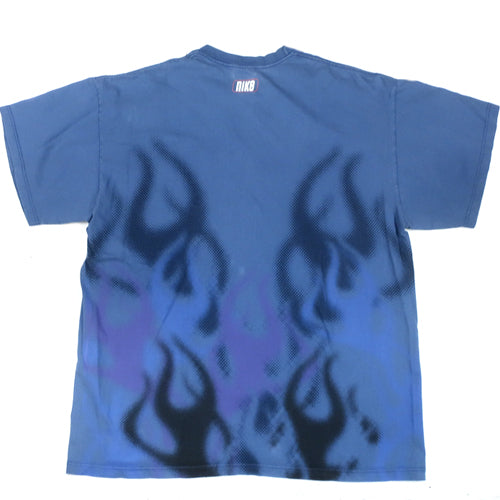 Vintage Nike Flames T-shirt 90s Silver Tag – For All To Envy