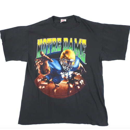 Vintage Notre Dame Fighting Irish T-shirt NCAA Football 90s Rudy