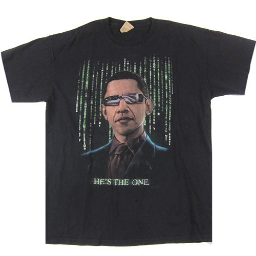 Vintage Barack Obama He's The One Matrix T-Shirt