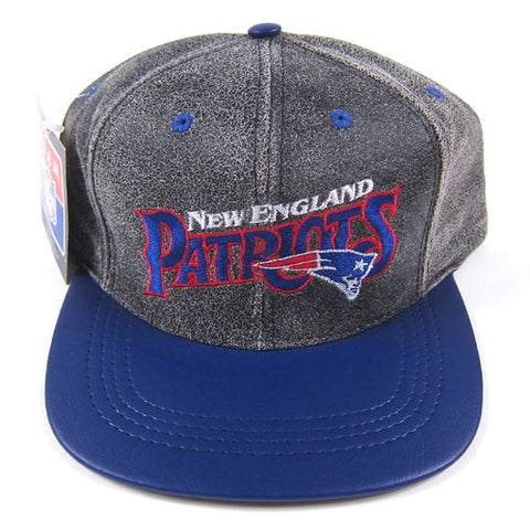 Vintage New England Patriots leather Snapback Hat
