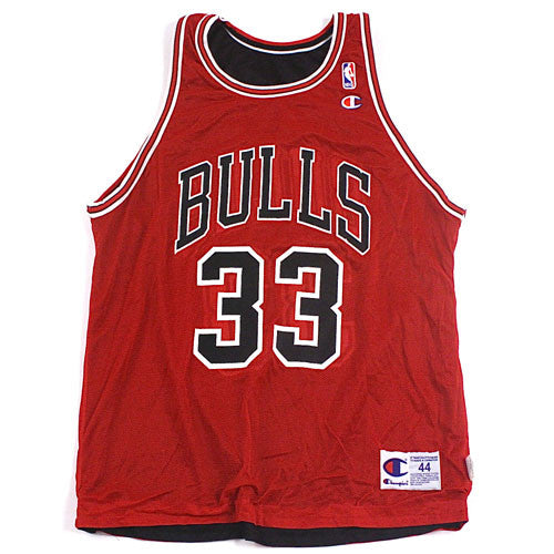 SCOTTIE PIPPEN CHICAGO BULLS REVERSIBLE RED BLACK Champion NBA