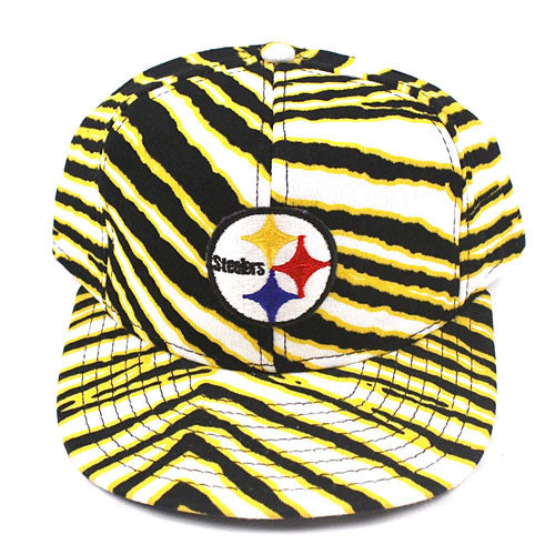 Vintage Snapback Snap Back Hat Pittsburgh Steelers Zubaz Zebra