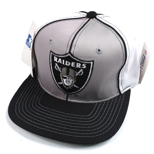 90's Los Angeles Raiders Starter Pinstripe Plain Logo NFL Snapback Hat –  Rare VNTG