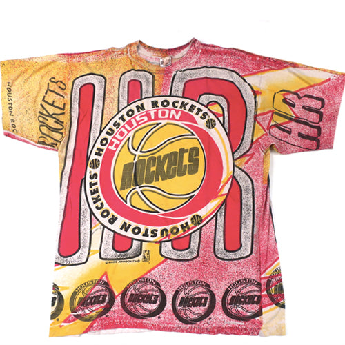 Vintage Houston Rockets T Shirt 1995 Back to Back - Depop