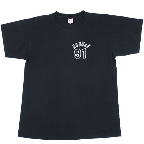 BLACK “The G.O.A.T” DENNIS RODMAN AUTHENTIC SCREEN PRINTED GRAPHIC T-SHIRT