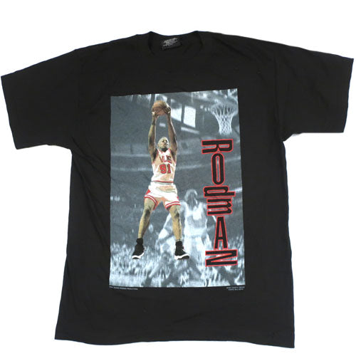 Rare!Vintage Shirt 90'S Dennis Rodman 1997 Rodzilla Chicago-Bulls