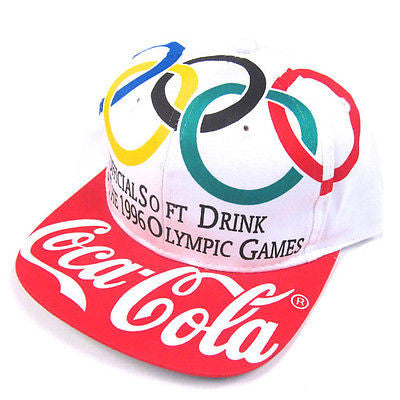 Vintage Coca-Cola 1996 Atlanta Olympics Snapback Hat NWT