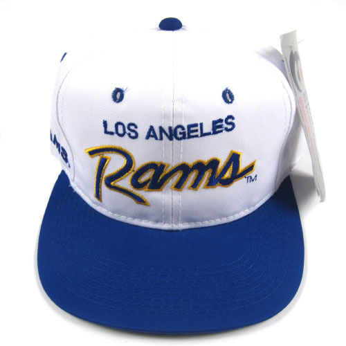 Vintage St Louis Rams Logo Athletic Los Angeles Rams Velcroback Hat Cap  With Tags (NEVER BEEN WORN)