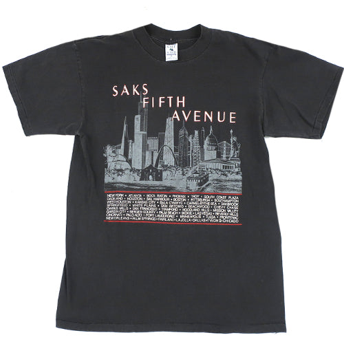 Vintage Saks Fifth Avenue T-shirt 90s Designer Shopping Ave New York Los  Angeles – For All To Envy