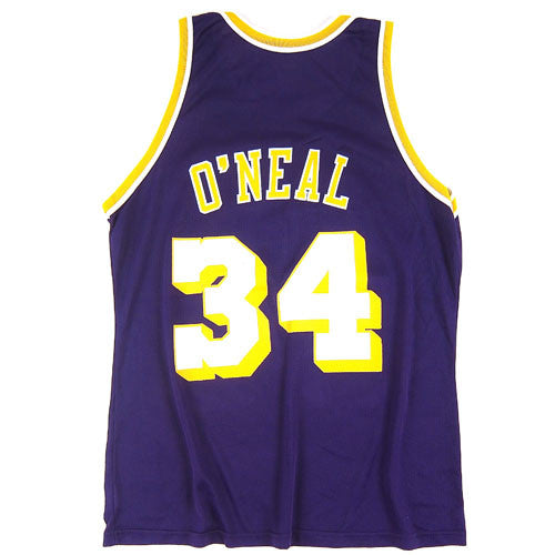 Vintage Champion LA Lakers Shaq Oneal #34 NBA Basketball Shirt Jersey 90s  men