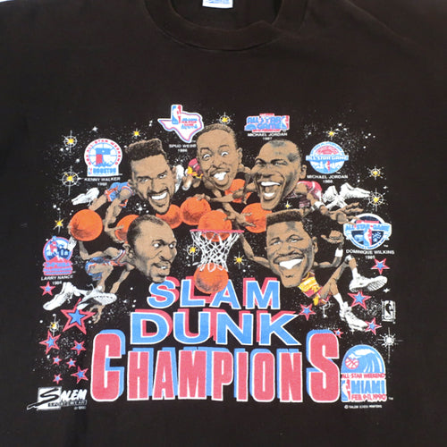 Vintage NBA Slam Dunk 1990 T-shirt Jordan – For All To Envy