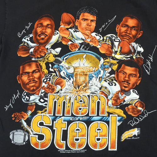 Vintage Men of Steel Pittsburgh Steelers T shirt 90s NFL Football