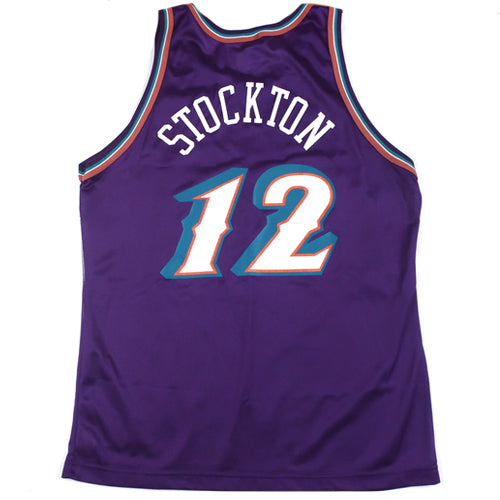 Vintage Utah Jazz John Stockton red NBA Champion Jersey Size 52 XXL