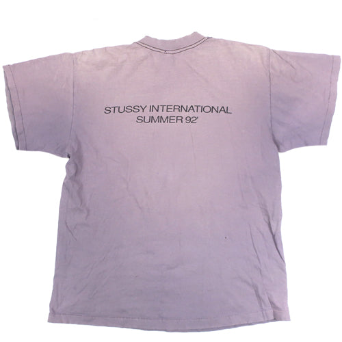Stussy vintage t-shirt tee 90s 2000s mens XL blue | eBay