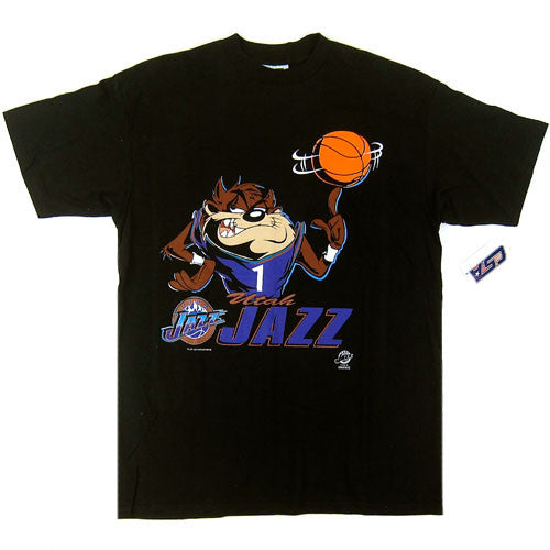 Vintage NBA (Salem) - Utah Jazz All Stars Game East Vs West Caricature T-Shirt 1993 X-Large