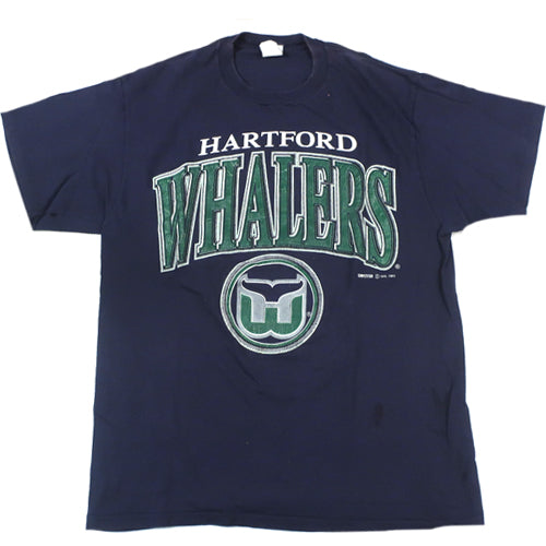 90s Hartford Whalers Logo NHL Jersey t-shirt Medium - The Captains Vintage