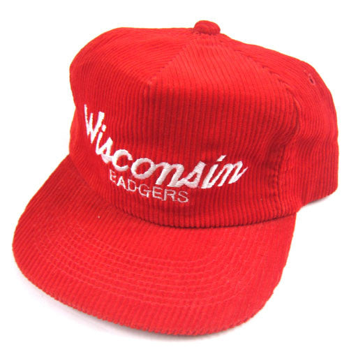 Vintage Wisconsin Badgers Corduroy Hat NWOT