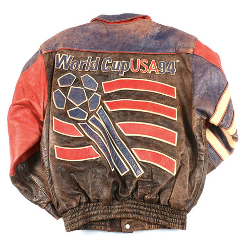 Vintage 1994 World Cup Jeff Hamilton Leather Jacket