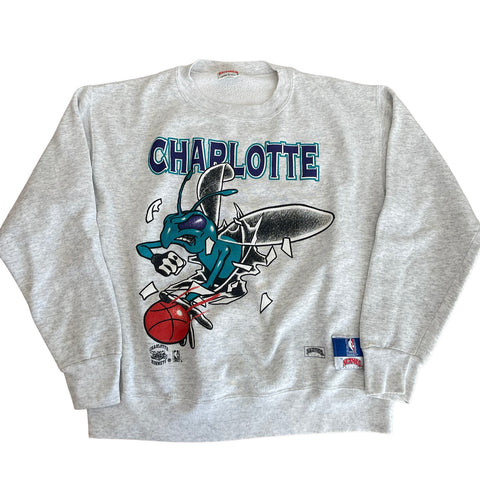 Vintage Charlotte Hornets Nutmeg Crewneck Sweatshirt