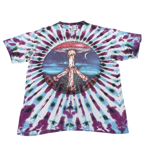 Vintage Mushroom Peace 1993 Tie Dye T-shirt