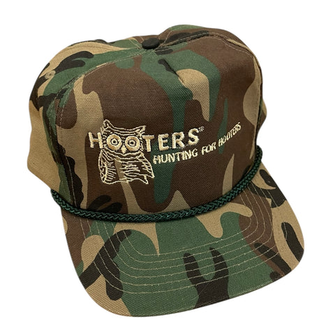 Vintage Hooters Camo Hunting Snapback Hat