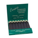 Vintage Canter’s Deli/Kibitz Room Bar Matchbook