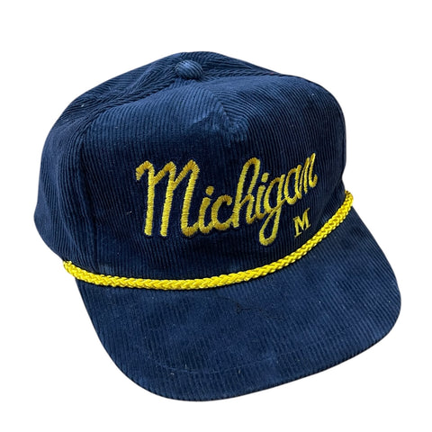 Vintage Michigan Wolverines Corduroy SnapBack hat