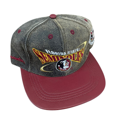 Vintage FSU Seminoles Leather Strapback Hat