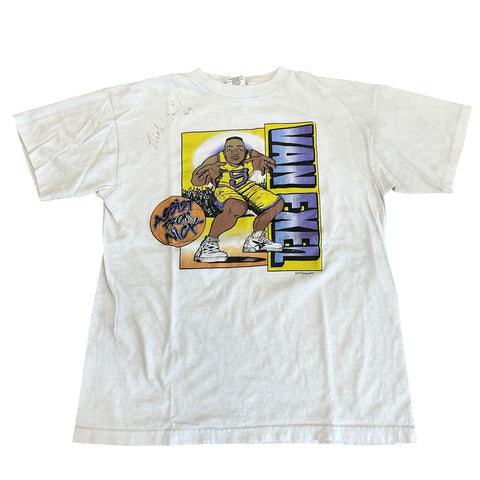 Vintage Nick Van Exel Caricature T-shirt (Autographed)