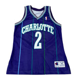 Vintage Larry Johnson Charlotte Hornets Champion Jersey (Stitched)