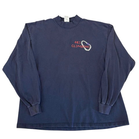 Vintage REI Rock Climbing Mock Neck T-shirt