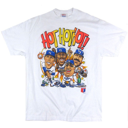 Vintage LA Dodgers Hot Hot Hot Caricature T-shirt