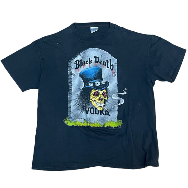 Vintage Black Death Vodka T-shirt (Slash from GNR)