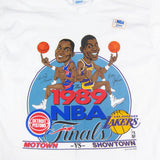 Vintage Pistons vs Lakers 1989 NBA Finals Caricature T-shirt