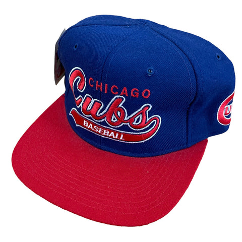 Vintage Chicago Cubs Script Starter Hat NWT (Missing Button)