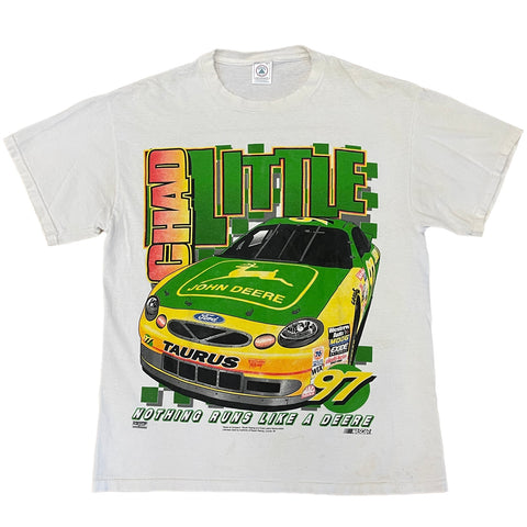 Vintage Chad Little John Deere NASCAR T-shirt