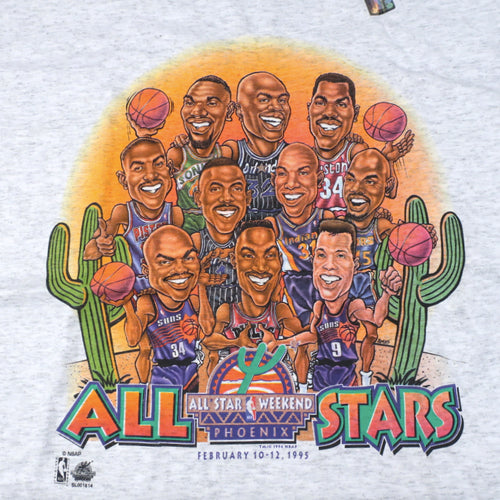 Vintage 1995 NBA All Star Weekend Tshirt Basketball Kemp Shaq Penny