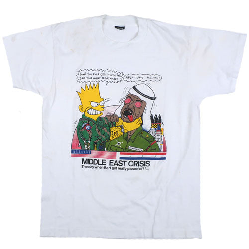 Vintage Bootleg Bart Middle East Crisis T-Shirt