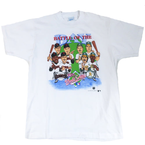 Vintage Giants vs A's Battle of the Bay Caricature T-shirt